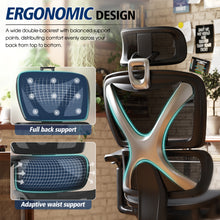 将图片加载到图库查看器,GABRYLLY Ergonomic Office Chair, Big and Tall Mesh Chair with 3D Headrest, 3D Armrests, 3-Level Tilt Back, and Lumbar Support for Work, Home (GY1094B, black)